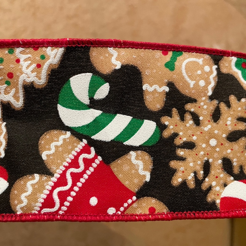 12 rolls Gingerbread wired ribbon